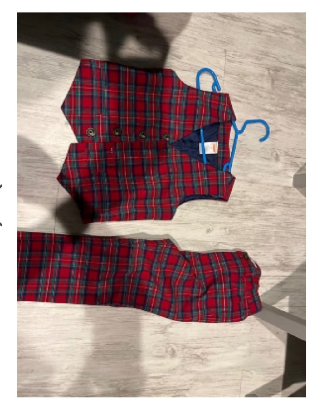 Boys plaid vest and pant set